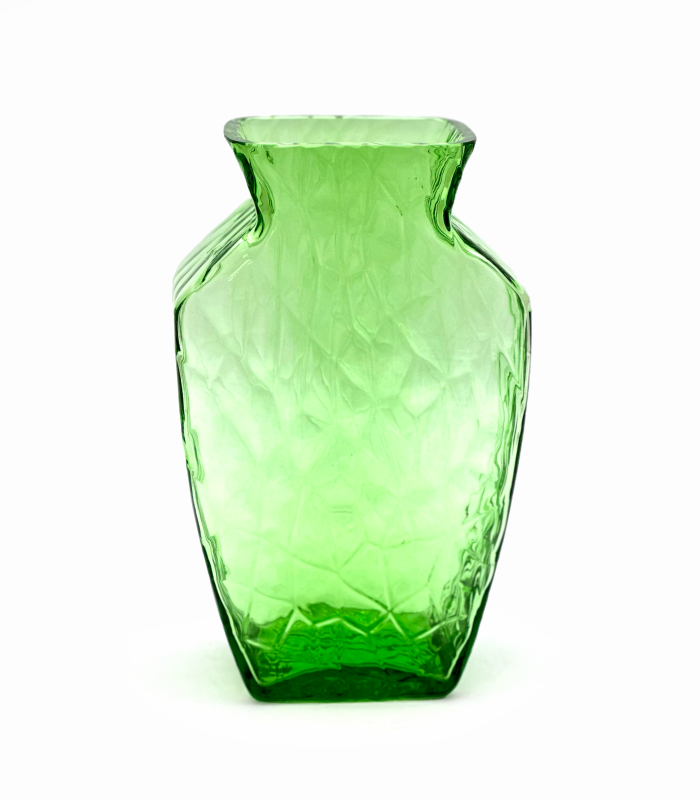 Váza s optikou světle zelená