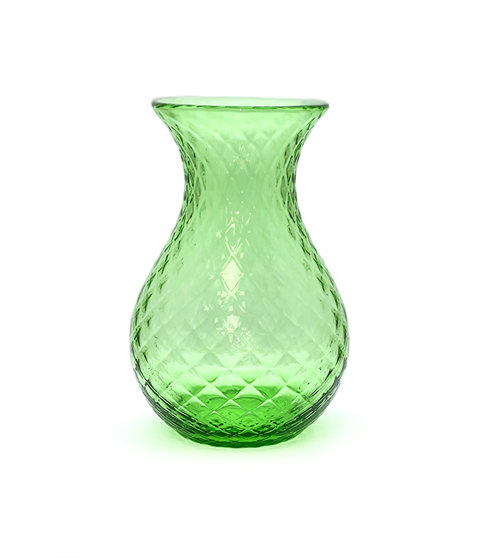 Skleněná Váza Káro světle zelená