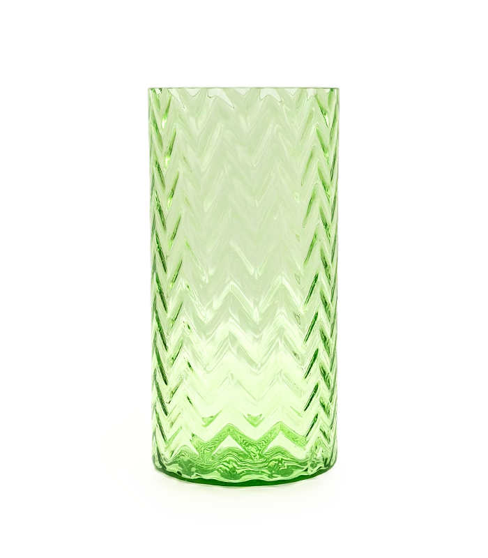 Skleněná váza Tubus světle zelená