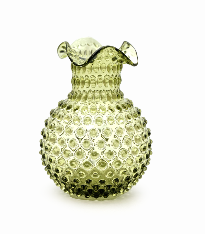 Hobnail váza ananas lesní sklo