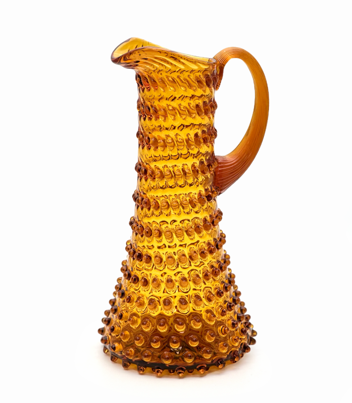 Hobnail Džbán ananas amber vysoký