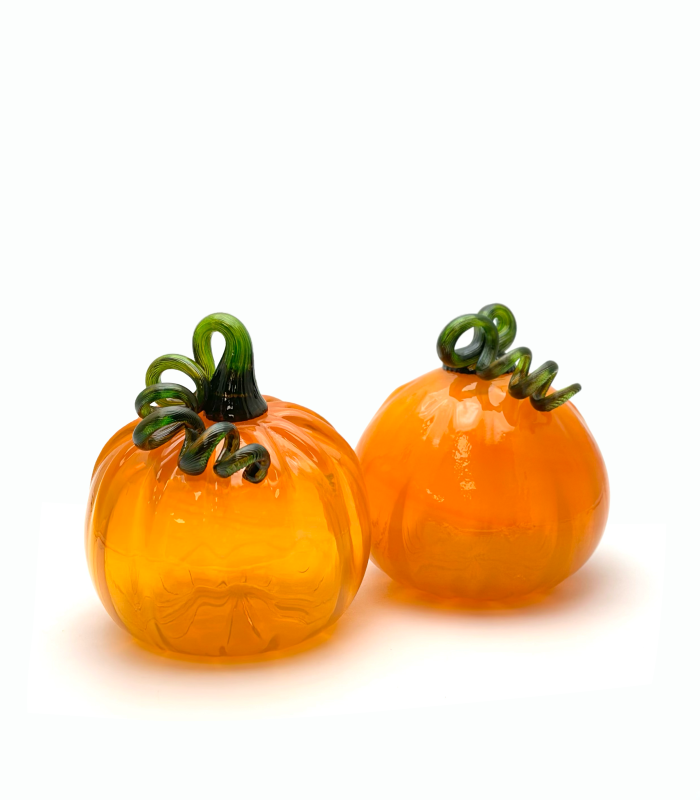 Skleněná dýně oranžová pumpkin
