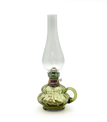 Petrolejová lampa Anna lesní zelená velká krakle