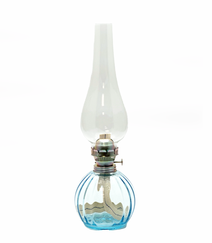 Petrolejová lampa Vanesa světlý akvamarín