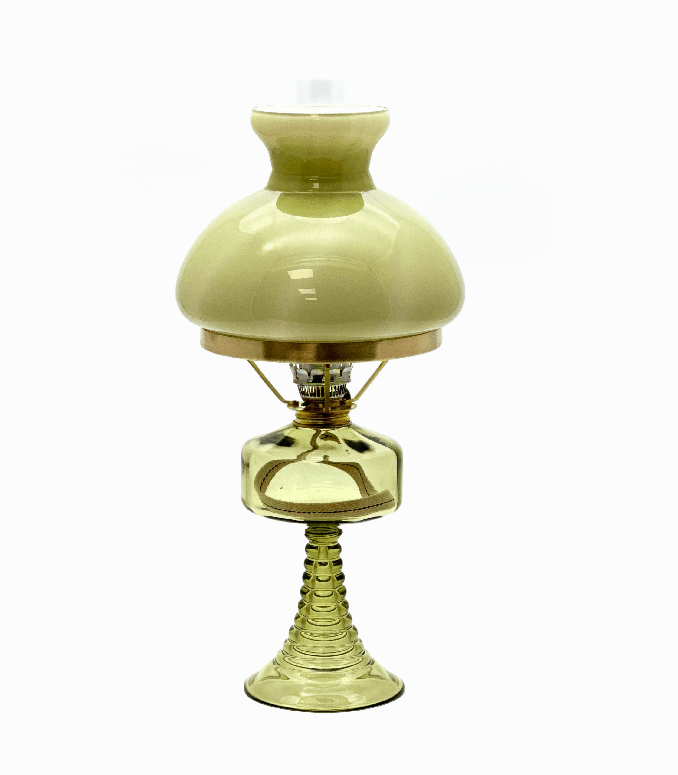 petrolejová lampa Petra se stínidlem lesní zelená petrolejová lampa Petra se stínidlem lesní zelená