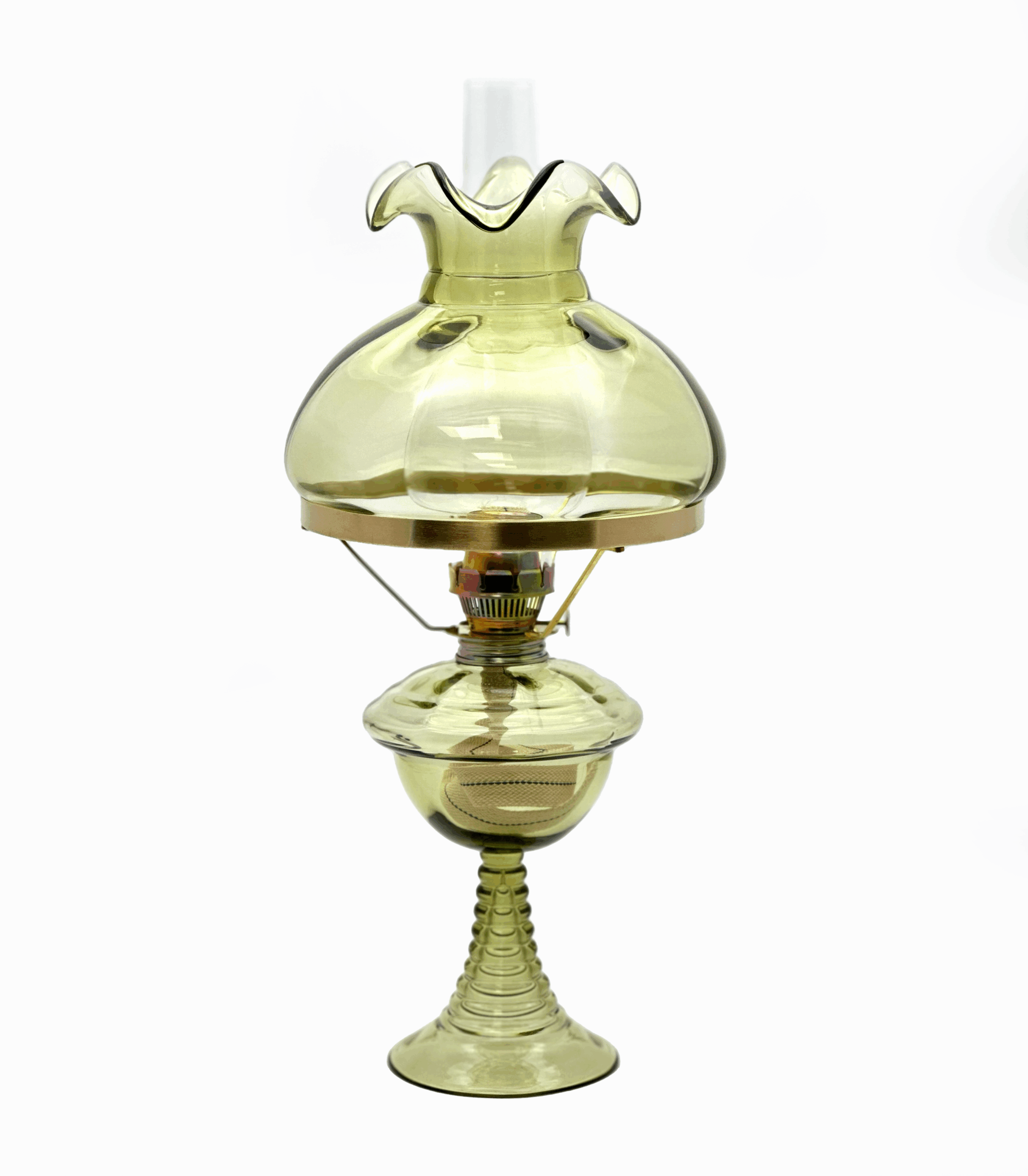 Petrolejová lampa Jasmína se stínidlem lesní zelená Petrolejová lampa Jasmína se stínidlem lesní zelená