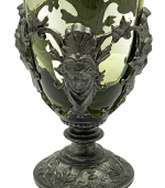 Art Nouveau pewter decorated jar