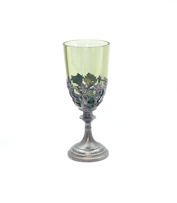 Tin decorated glass