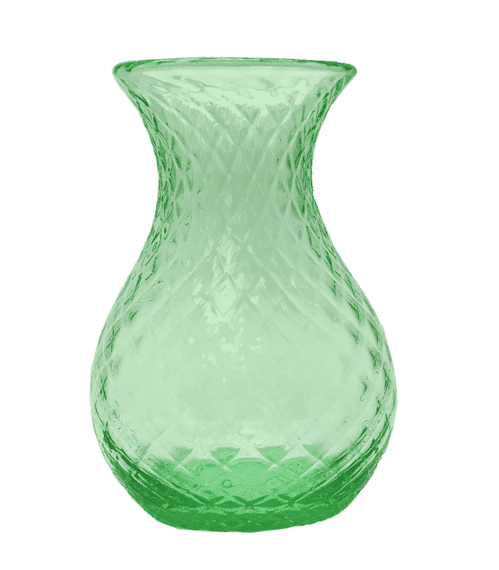 Váza Karo uranový beryl - 25cm
