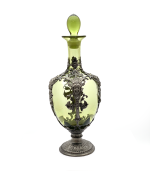 Art Nouveau pewter decanter