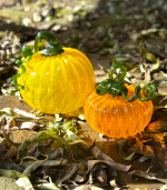 Skleněná dýně žlutá - pumpkin